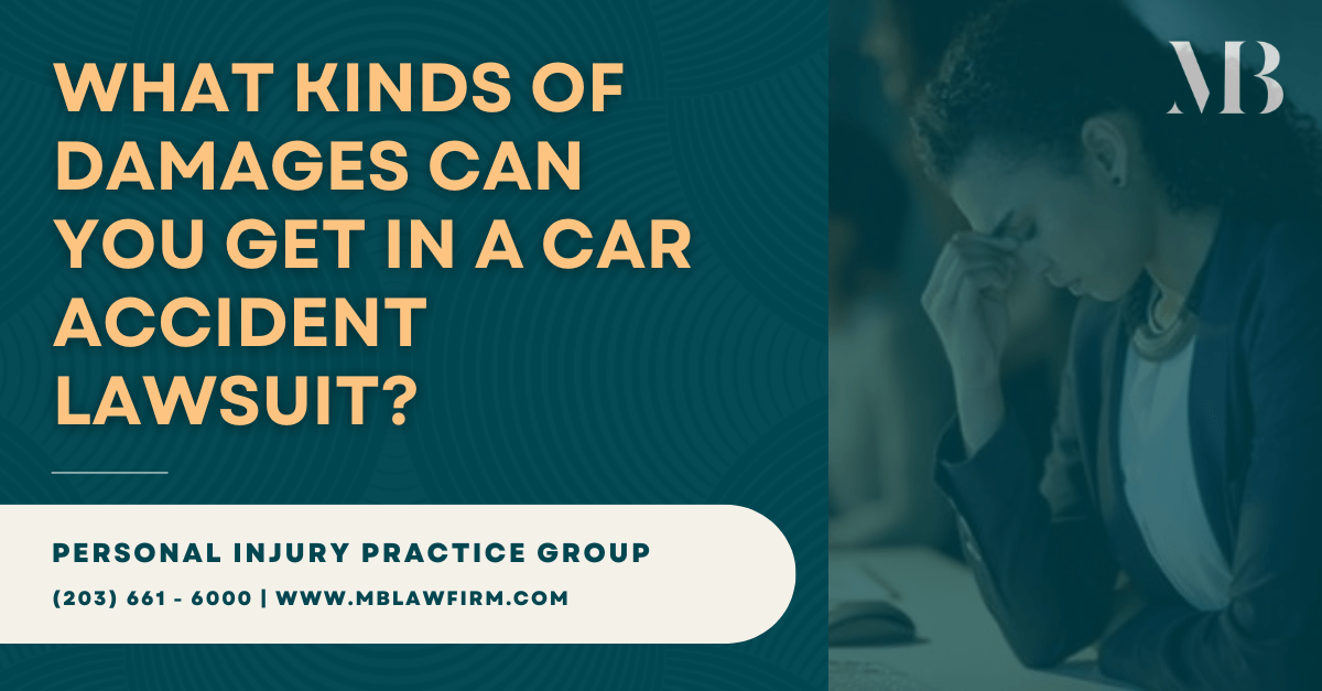 Mandelbaum Barrett PC personal injury practice group graphic on car accident damages