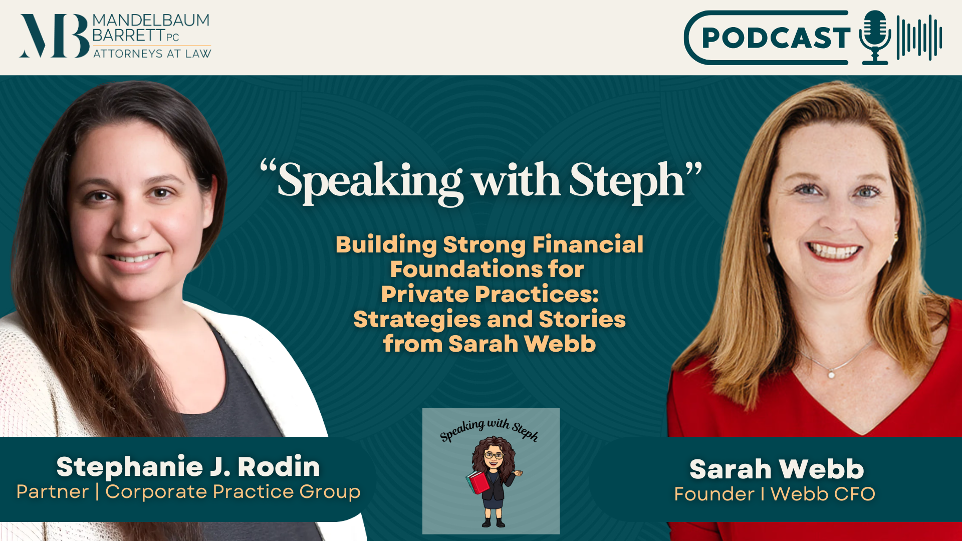 Stephanie Rodin interviews Sarah Webb on Speaking with Steph Podcast