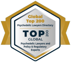 Global Top 20 award badge for Psychedelic Lawyers Directory, 2024 recognition