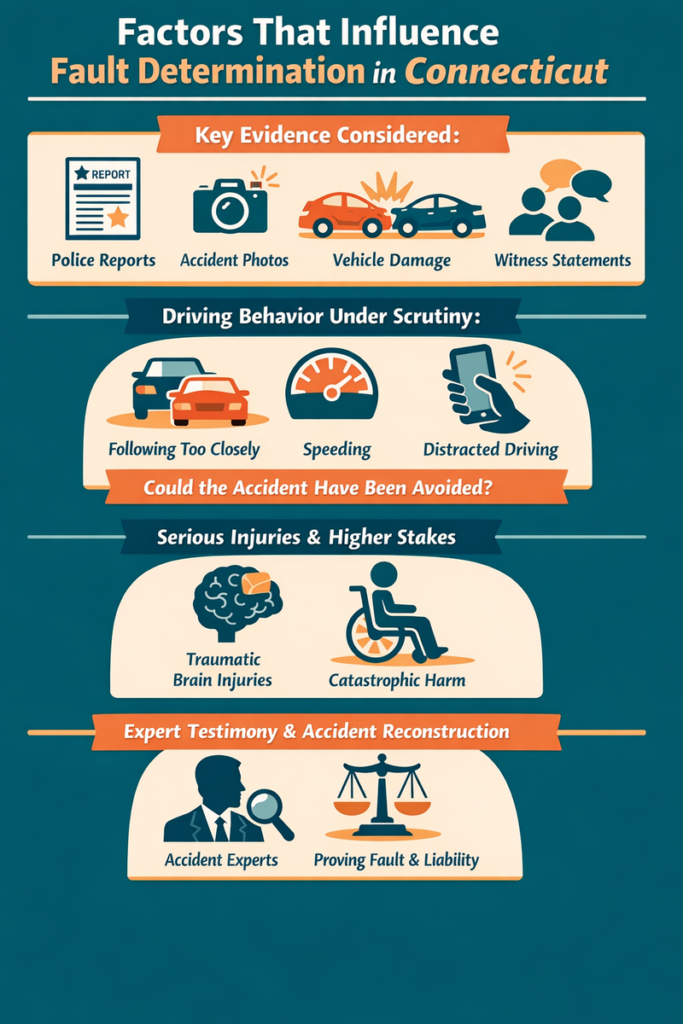 Factors That Influence Fault Determination in Connecticut